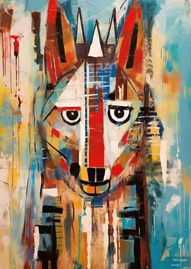 Abstract Wolf Portrait