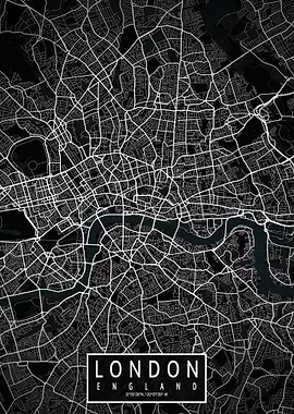 London City Map Dark