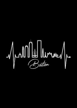 Boston Skyline Heartbeat