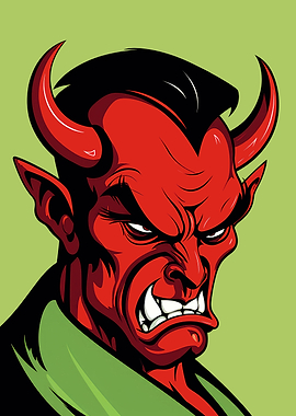 Angry Devil Cartoon