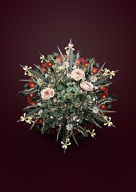 Rosier Pompon Wreath