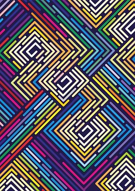 LABYRINTH LINE ART PATTERN