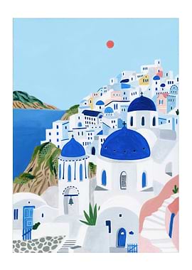 Santorini Greece Art