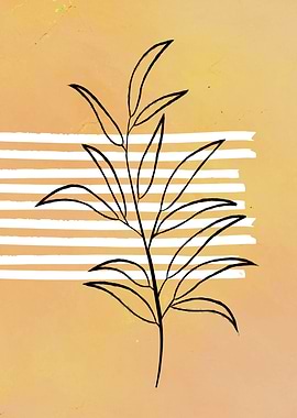 Yellow abstract plant