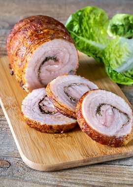 Slowroast rolled pork