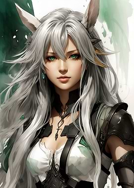 Anime Girl Green Eye