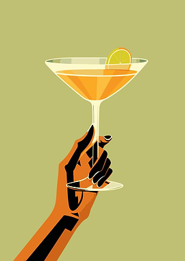 A glass of cocktail