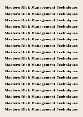 Masters Risk Management Te