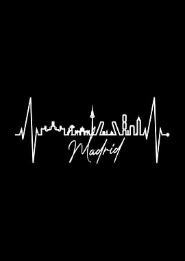 Madrid Skyline Heartbeat