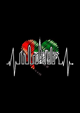 Dubai Skyline Heartbeat