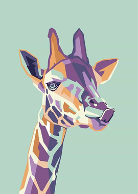 Giraffe Pop Art