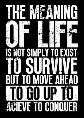 Meaning Of Life To Conquer