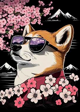 Dog cherry blossom meme