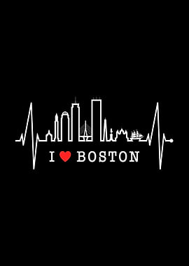 Boston Skyline Heartbeat