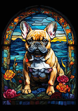 French Bulldog Abstract