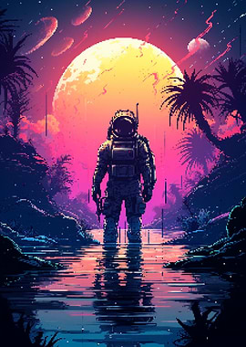 Tropical Spaceman Pixel