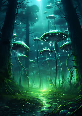 Gloomy Mushroom forest