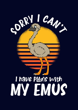 Funny Emu Bird