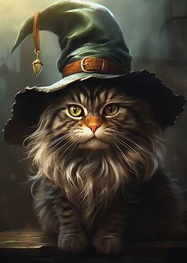 Funny Cat Witch