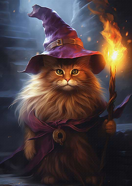 Funny Cat Witch