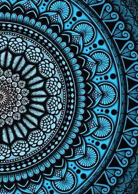 Blue Mandala art design