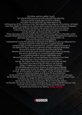 Live your life as Warrior