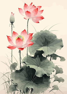 Lotus flowers Painting