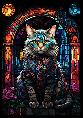 Abyssinian Cat abstract