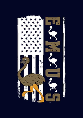 Funny Emu Bird