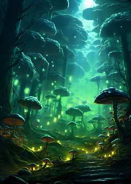 Gloomy Mushroom forest