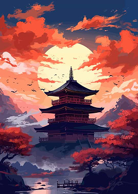 cherry blossom japan art