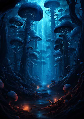 Gloomy Mushroom forest