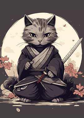 samurai cat japan