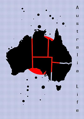 Australia map fan art