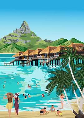 Bora Bora Travel Print