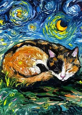 Starry Night Cat
