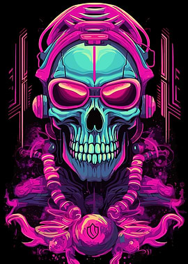 Skull Synthwave