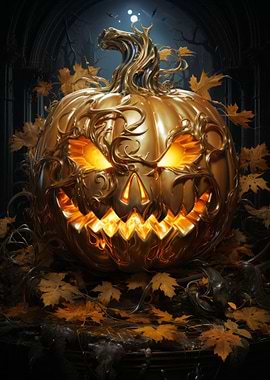 Golden Pumpkins Glow