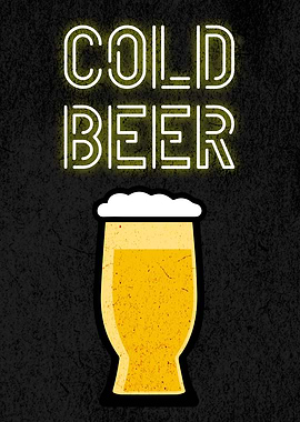 COLD BEER NEON GLOW