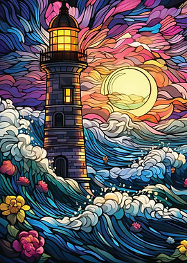 Lighthouse Stained Glass