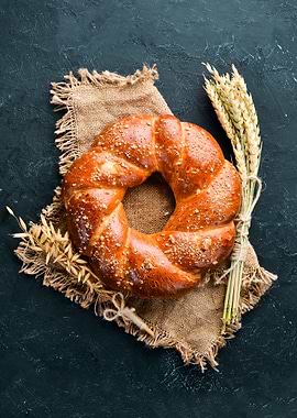 Round braided bread