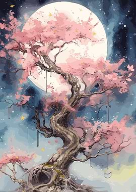 Sakura Moon Tree
