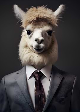 Alpaca in a suit