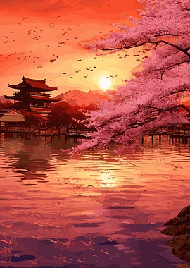 Cherry Blossom Japan Art