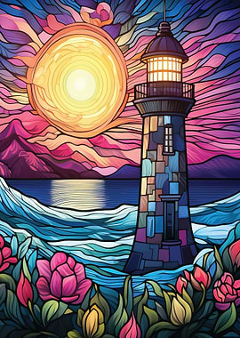 Lighthouse Stained Glass