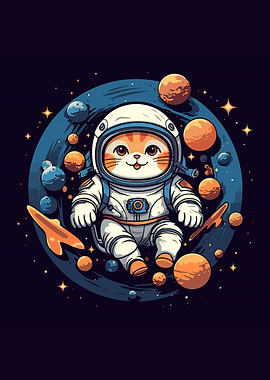 baby astronaut cat