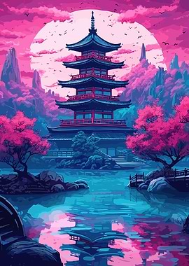 Cherry Blossom Japan Art