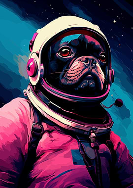 Cute Dog Wear Spacesuit
