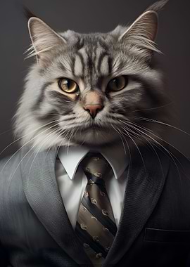 Cat in a suit