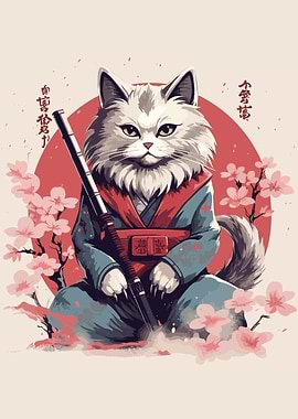 Cat Samurai Japanese
